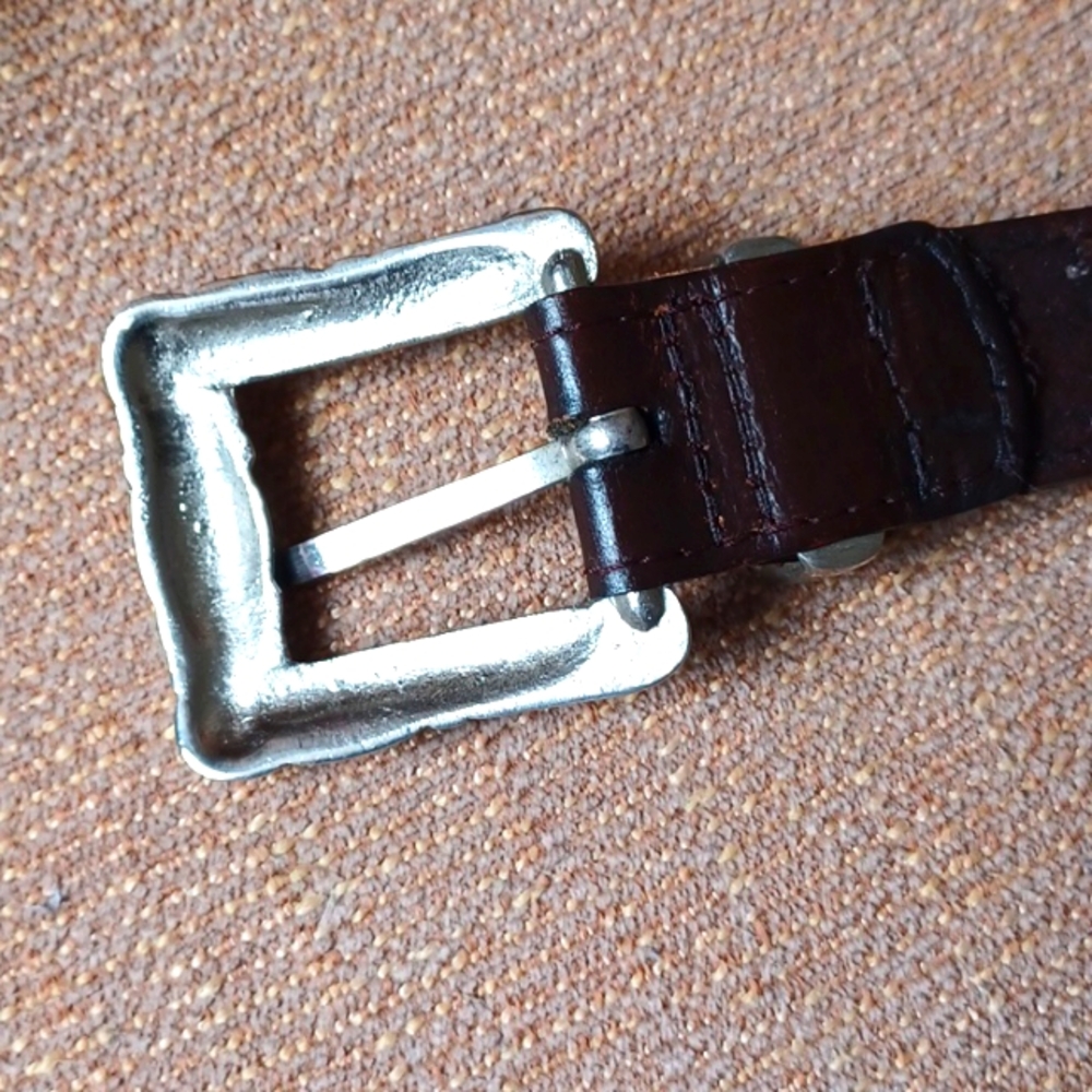 Brighton Burgundy Braided Belt with Silver Details - Picture 7 of 8
